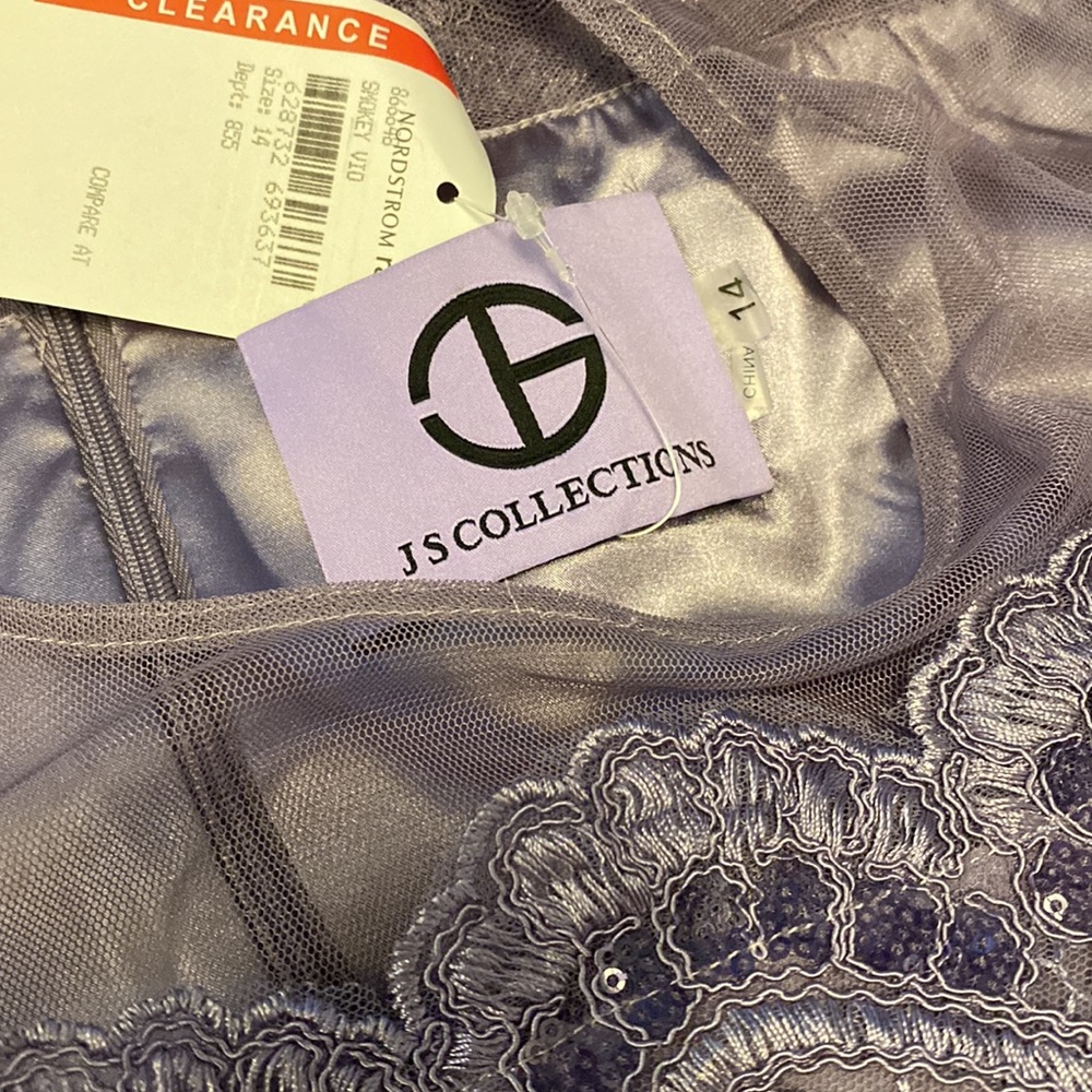 Js Collection Lavender Sequin Gown - image 8